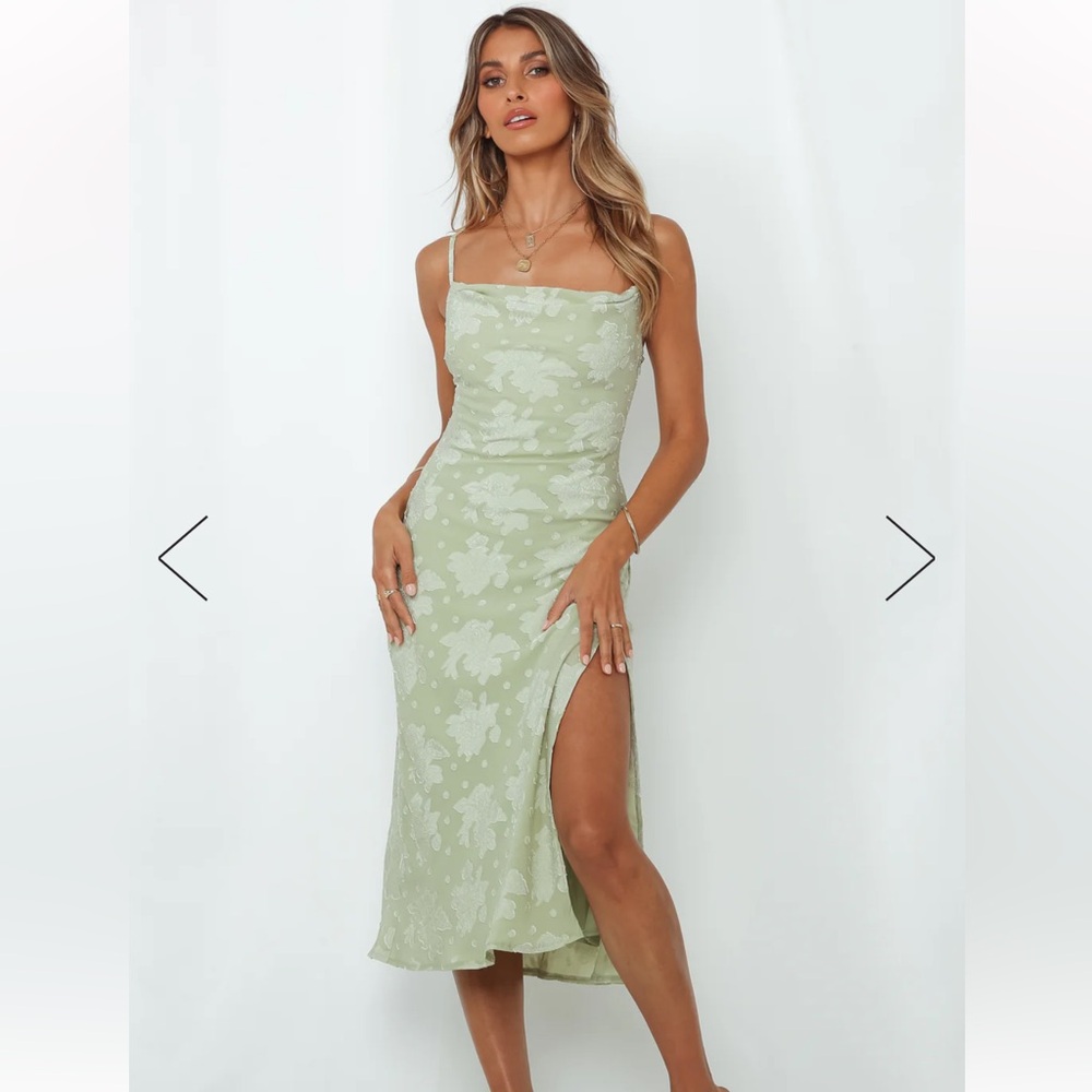 Drinks On Me Midi Dress Pistachio
